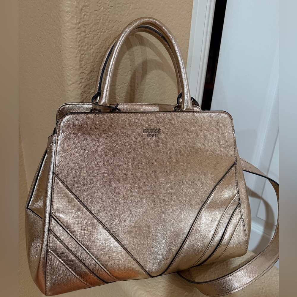 Guess Shimmering Gold Satchel